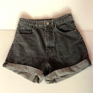ZARA HIGH WAISTED DENIM MOM SHORTS TRAFALUC